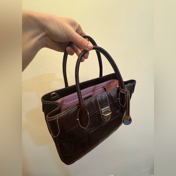 Dooney & Bourke Pink and Brown Tote Bag - Picture 12 of 13